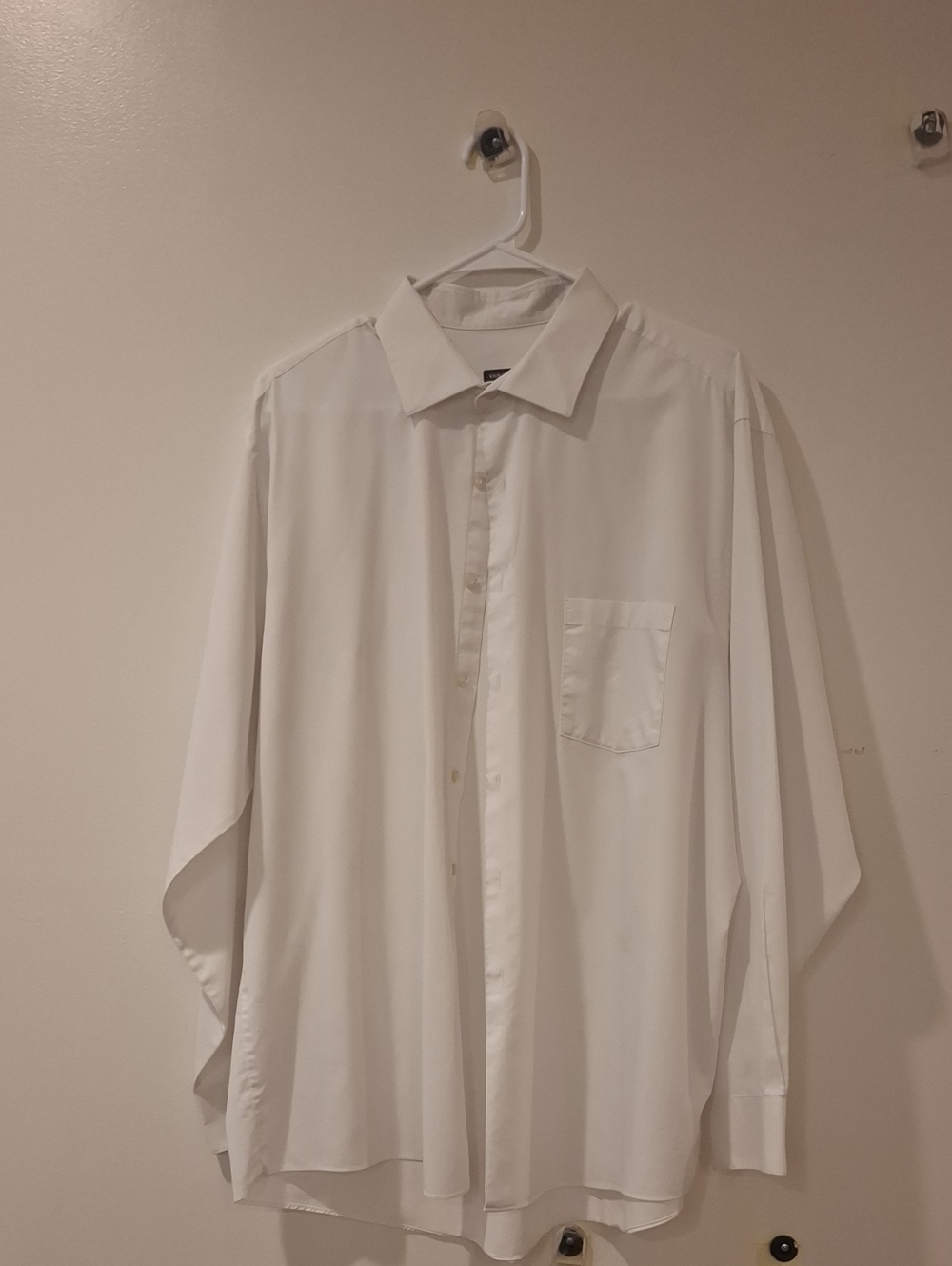 Van Heusen White Dress Shirt with Chest Pocket